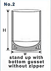 Stand up with bottom Gusset